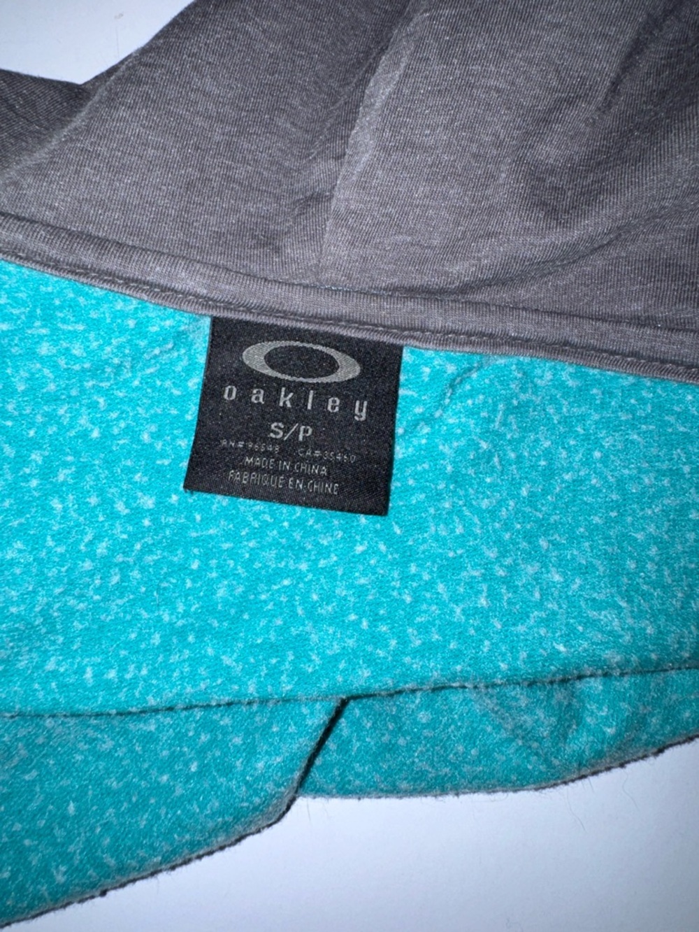 Y2K Oakley Women’s Turquoise Zip-Up Hoodie with Graphic Script - Picture 7 of 8